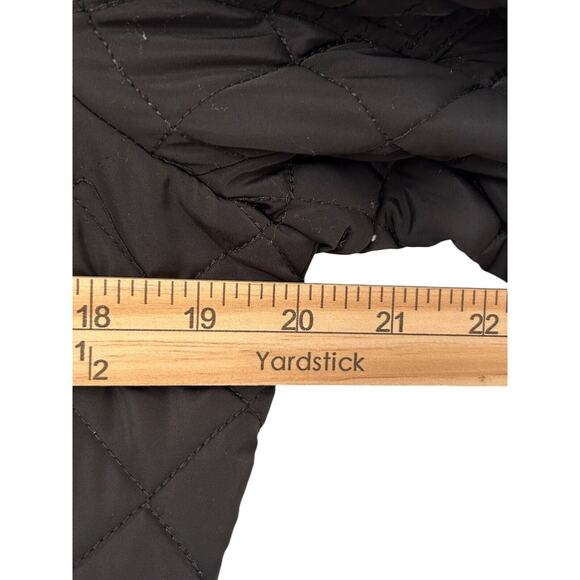 Michael Michael Kors Jacket Size S Black Full Hidden Zipper Button Quilted Coat - Picture 9 of 11